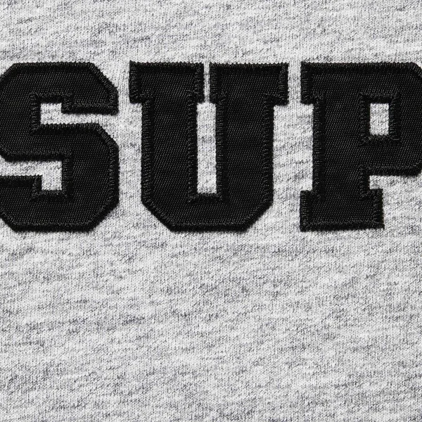 Supreme Collegiate Appliqué S/S Top - Heather Grey (front)