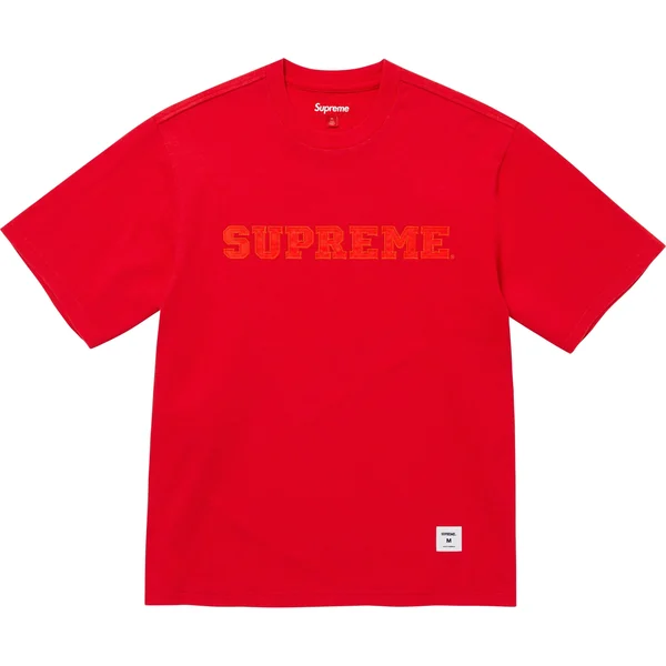 Supreme Collegiate Appliqué S/S Top - Red (front)