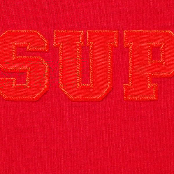 Supreme Collegiate Appliqué S/S Top - Red (front)