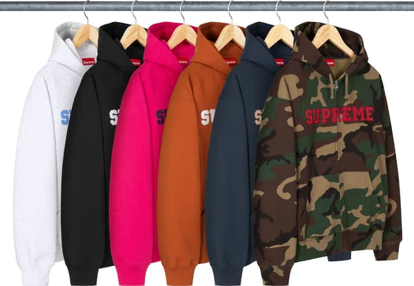 Supreme Collegiate Appliqué Zip Up Hooded Sweatshirt - Product Image