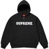 Supreme Collegiate Appliqué Zip Up Hooded Sweatshirt - Black (front)