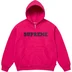 Supreme Collegiate Appliqué Zip Up Hooded Sweatshirt - Fuchsia (front)