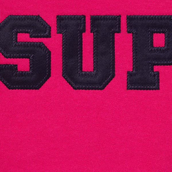 Supreme Collegiate Appliqué Zip Up Hooded Sweatshirt - Fuchsia (front)