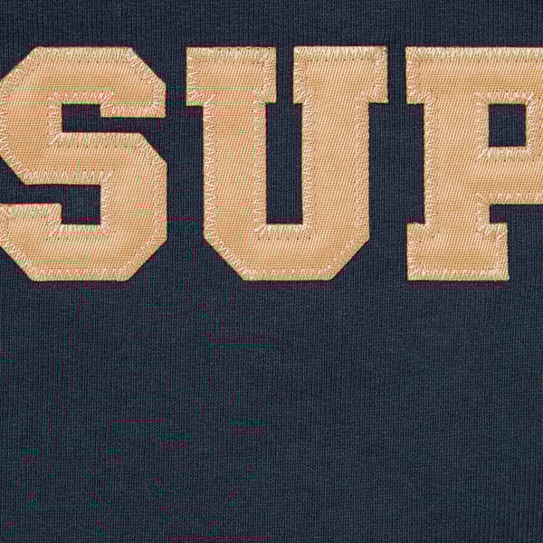 Supreme Collegiate Appliqué Zip Up Hooded Sweatshirt - Navy (front)