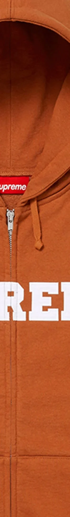 Supreme Collegiate Appliqué Zip Up Hooded Sweatshirt - Rust (front)