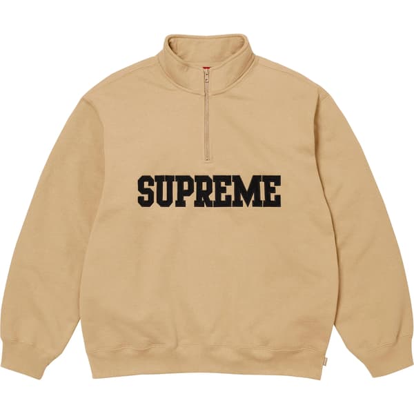 Supreme Collegiate Half Zip Pullover - Dark Tan (front)