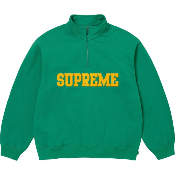 Supreme Collegiate Half Zip Pullover - Light Pine (front)