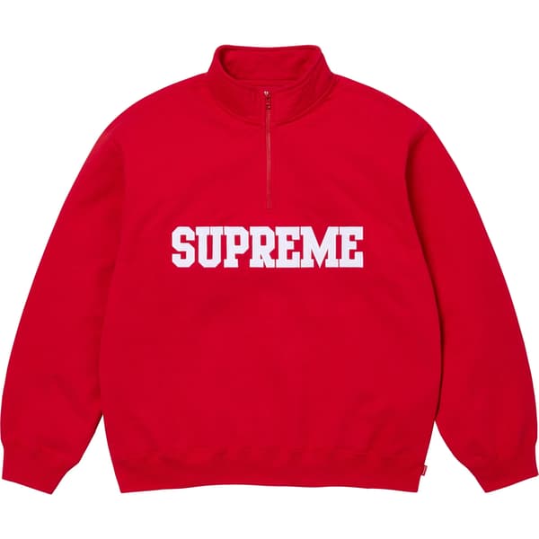 Supreme Collegiate Half Zip Pullover - Red (front)