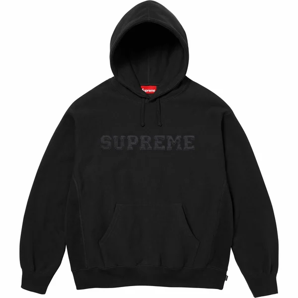 Supreme Collegiate Hooded Sweatshirt - Black (front)