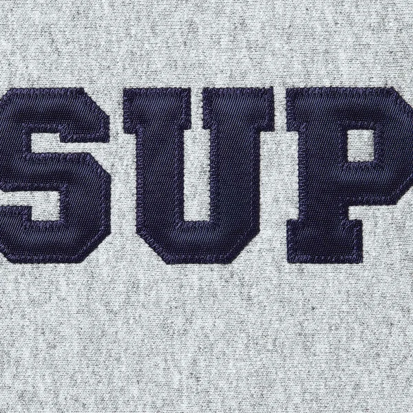 Supreme Collegiate Hooded Sweatshirt - Heather Grey (front)