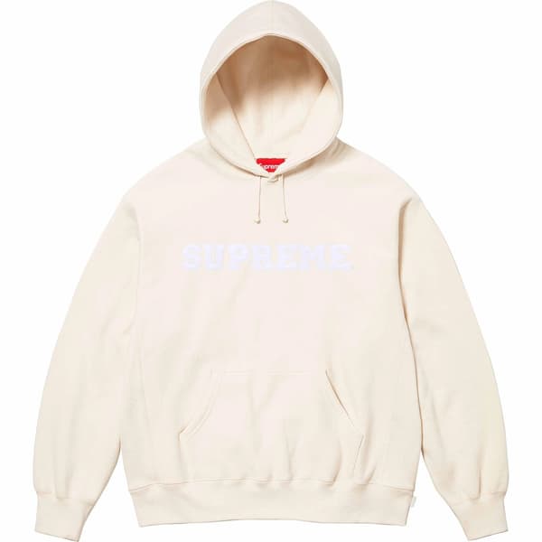 Supreme Collegiate Hooded Sweatshirt - Natural (front)