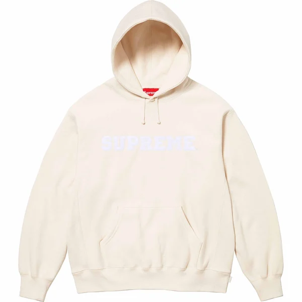 Supreme Collegiate Hooded Sweatshirt - Natural (front)