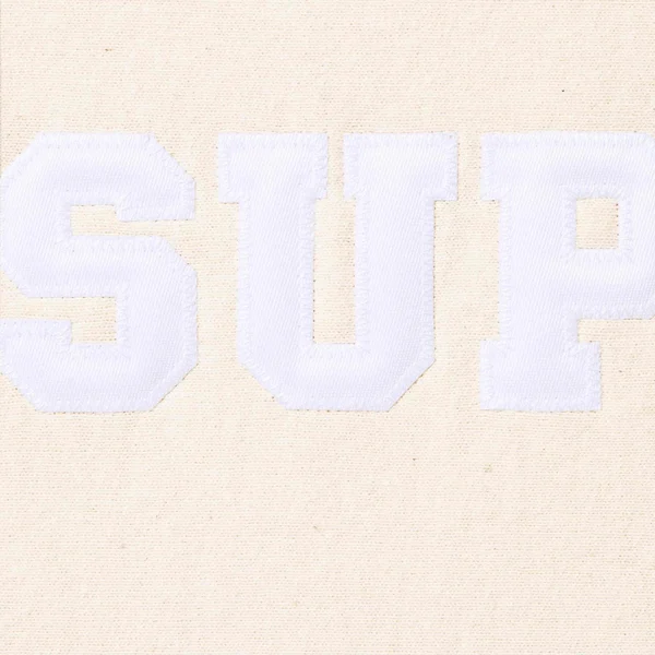 Supreme Collegiate Hooded Sweatshirt - Natural (front)