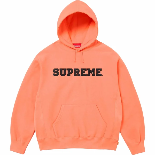 Supreme Collegiate Hooded Sweatshirt - Peach (front)