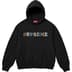 Supreme Collegiate Patchwork Leather Hooded Sweatshirt - Black (front)