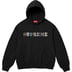 Supreme Collegiate Patchwork Leather Hooded Sweatshirt - Black (front)