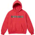 Supreme Collegiate Patchwork Leather Hooded Sweatshirt - Burnt Red (front)