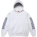 Supreme Collegiate Sleeve Hooded Sweatshirt - Ash Grey (front)