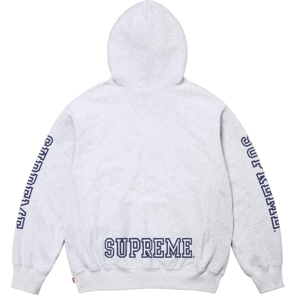 Supreme Collegiate Sleeve Hooded Sweatshirt - Ash Grey (front)