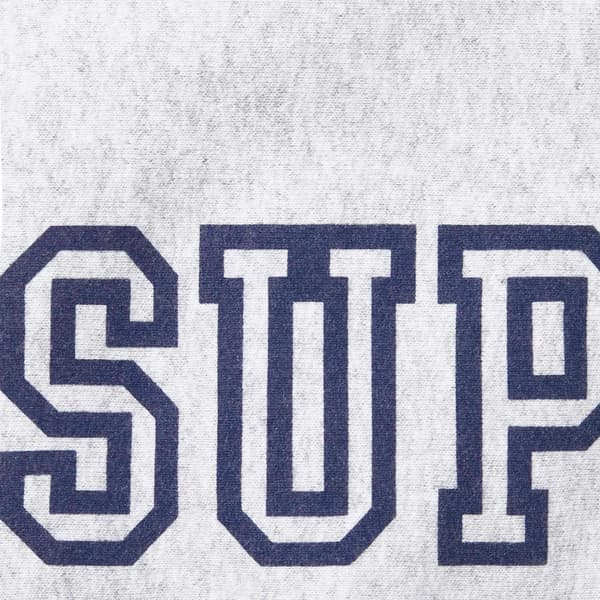 Supreme Collegiate Sleeve Hooded Sweatshirt - Ash Grey (front)