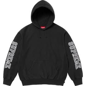 Supreme Collegiate Sleeve Hooded Sweatshirt Black