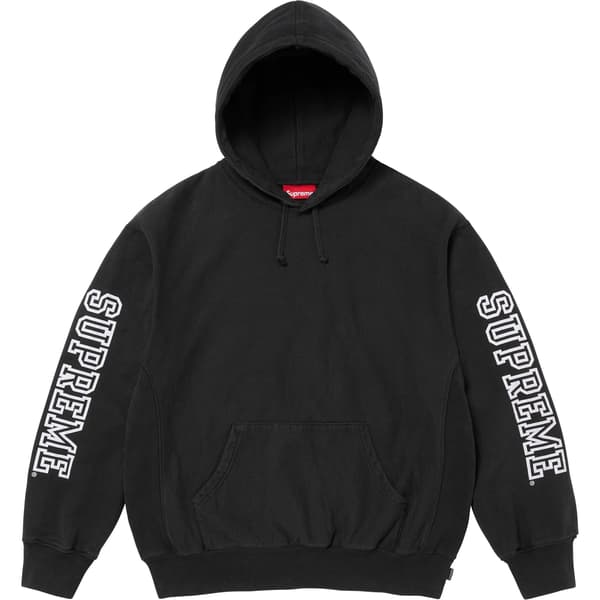 Supreme Collegiate Sleeve Hooded Sweatshirt - Black (front)