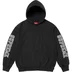 Supreme Collegiate Sleeve Hooded Sweatshirt - Black (front)
