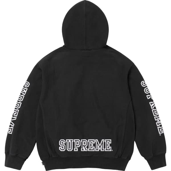 Supreme Collegiate Sleeve Hooded Sweatshirt - Black (front)