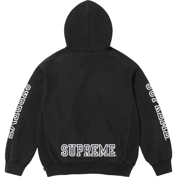 Supreme Collegiate Sleeve Hooded Sweatshirt - Black (front)