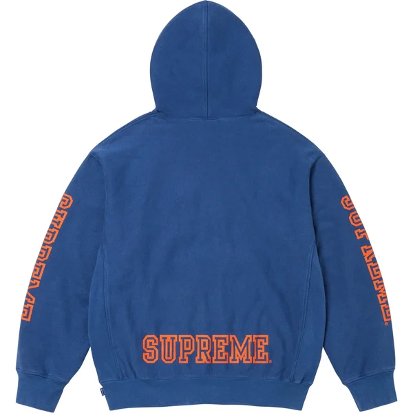 Supreme Collegiate Sleeve Hooded Sweatshirt - Dark Royal (front)