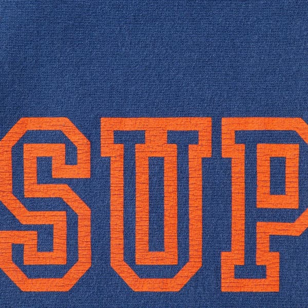 Supreme Collegiate Sleeve Hooded Sweatshirt - Dark Royal (front)