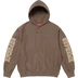 Supreme Collegiate Sleeve Hooded Sweatshirt - Olive Brown (front)