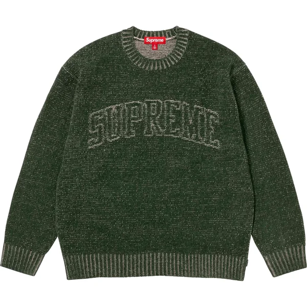 Supreme Contrast Arc Sweater - Olive (front)