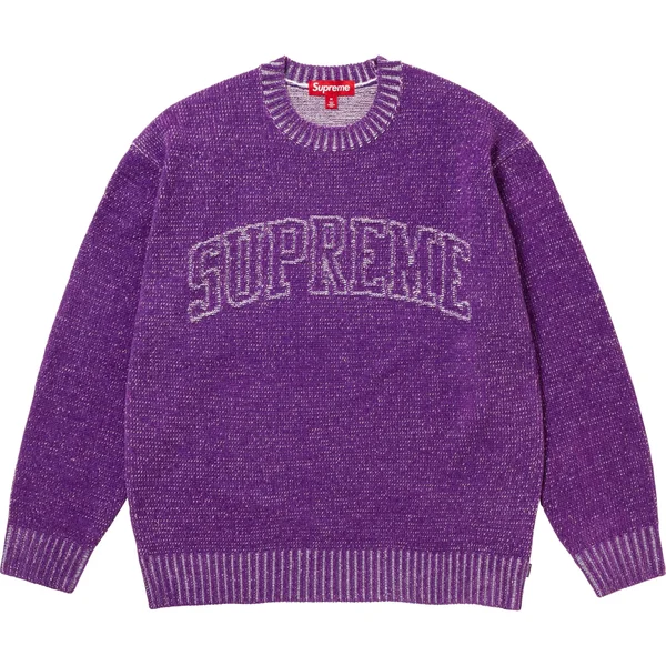 Supreme Contrast Arc Sweater - Purple (front)