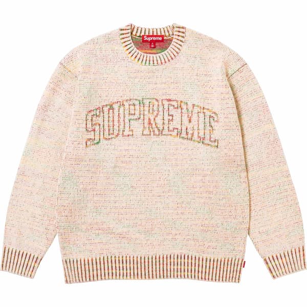Supreme Contrast Arc Sweater - White (front)