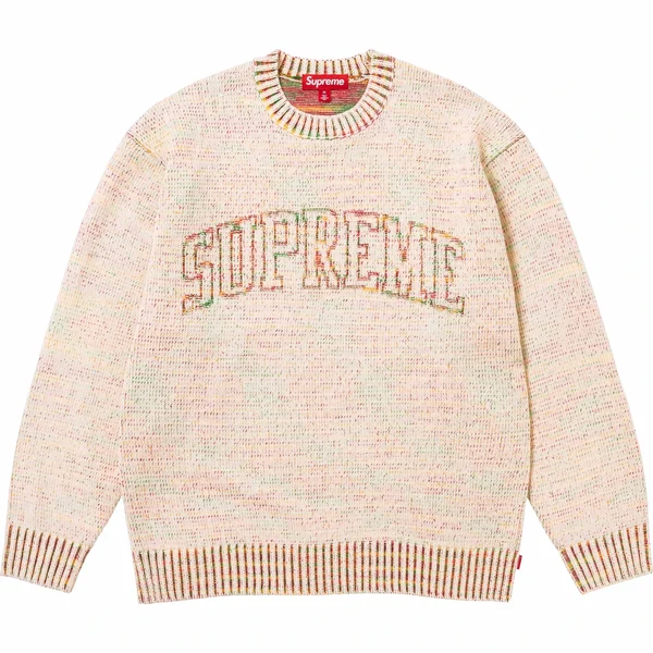 Supreme Contrast Arc Sweater - White (front)