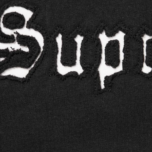 Supreme Contrast Cutout Hooded Sweatshirt - Black (front)