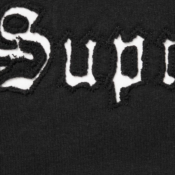 Supreme Contrast Cutout Hooded Sweatshirt - Black (front)