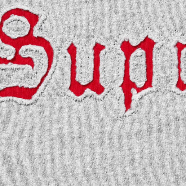 Supreme Contrast Cutout Hooded Sweatshirt - Heather Grey (front)