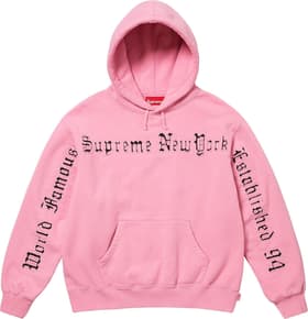 Supreme Contrast Cutout Hooded Sweatshirt Pink