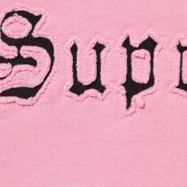 Supreme Contrast Cutout Hooded Sweatshirt - Pink (front)