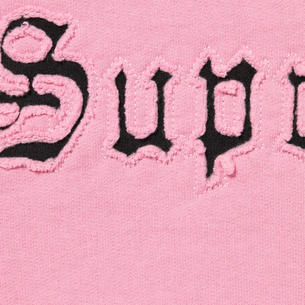 Supreme Contrast Cutout Hooded Sweatshirt - Pink (front)