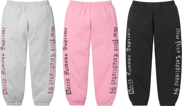 Supreme Contrast Cutout Sweatpant - Product Image