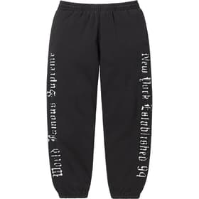 Supreme Contrast Cutout Sweatpant Black