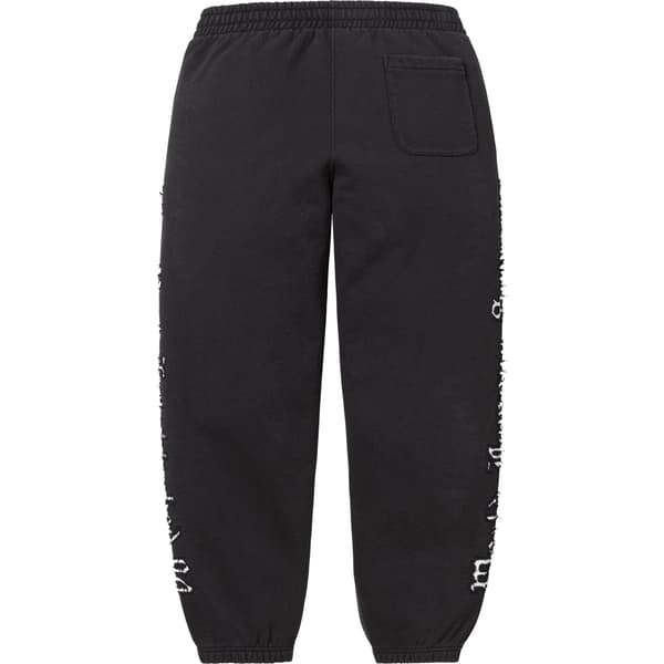 Supreme Contrast Cutout Sweatpant - Black (front)