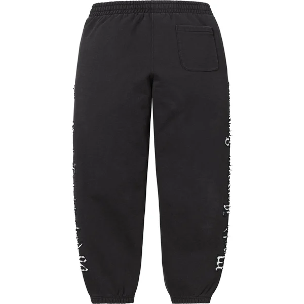 Supreme Contrast Cutout Sweatpant - Black (front)
