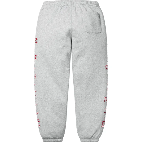 Supreme Contrast Cutout Sweatpant - Heather Grey (front)