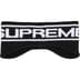 Supreme Contrast Logo Headband - Black (front)