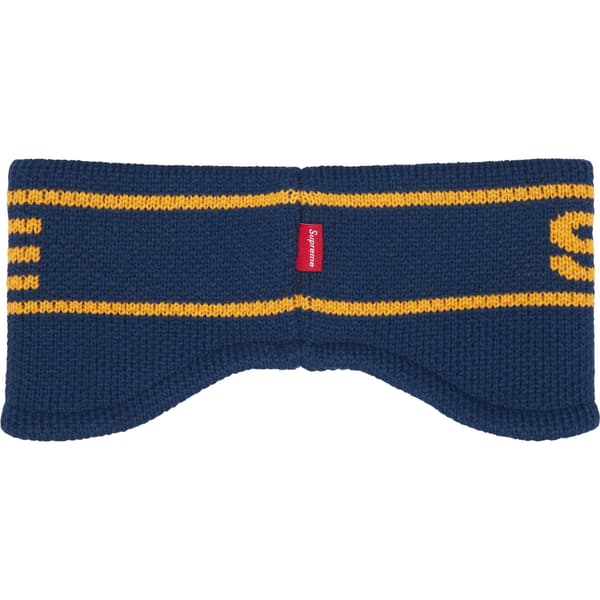 Supreme Contrast Logo Headband - Navy (front)
