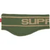 Supreme Contrast Logo Headband - Olive (front)